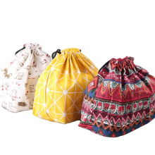 Customizable Japanese Style Portable Environment-friendly Picnic Bag Takeaway Meal Bag  Rope Bag